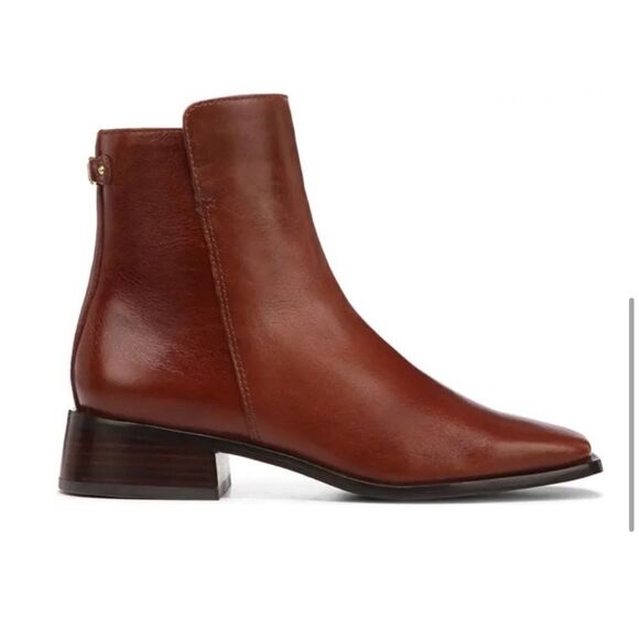 Sam Edelman Thatcher Square Toe Ankle Boots in Chocolate Brown, 7.5 NIB - Picture 5 of 16